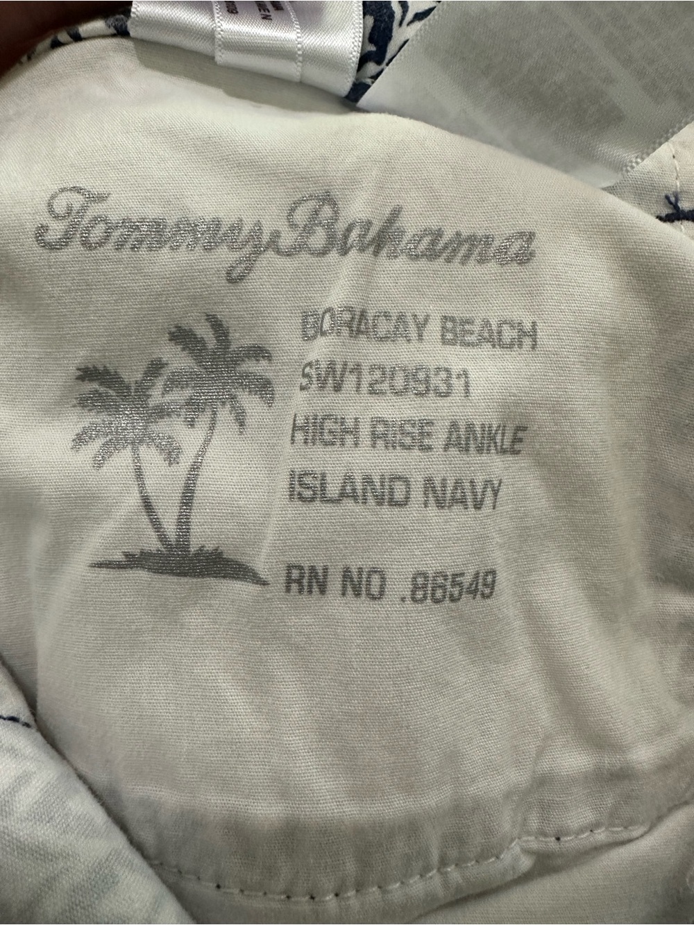 Tommy Bahama Boracay Beach High Rise Ankle Pants Geometric Print Size 28 - Picture 8 of 9